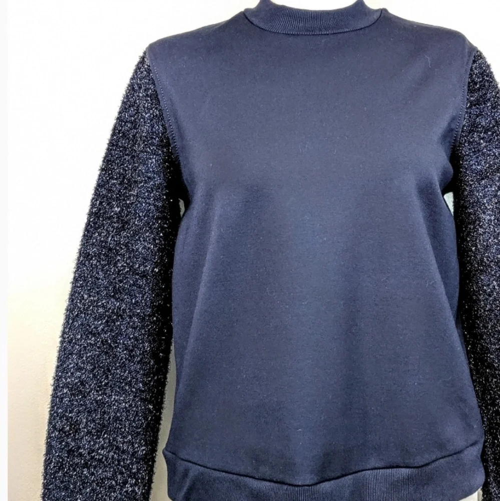 $695 Tory Burch Lurex Stretch Sweater Glam Luxury - Picture 3 of 8